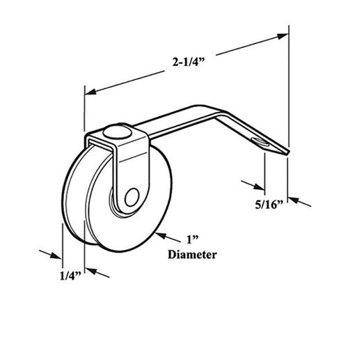 V Spring Tension Roller Assembly with 1 Inch Nylon Wheel for Sliding Screen Door - V Spring Tension Roller Assembly with 1 Inch Nylon Wheel for Sliding Screen Door