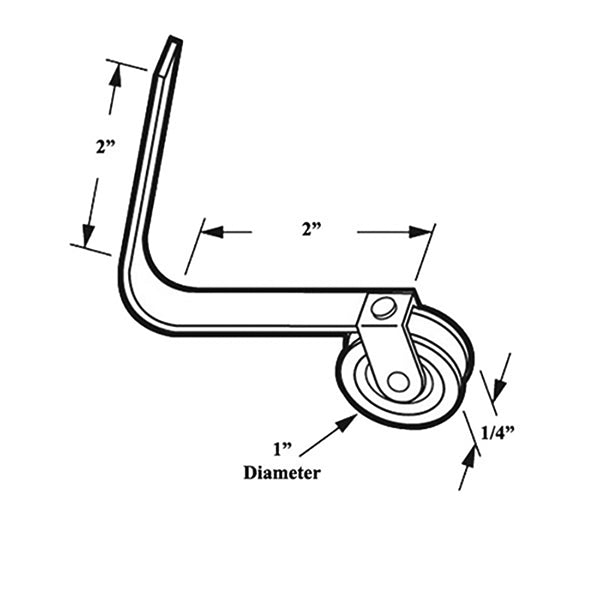 V Spring Tension Roller Assembly with 1 Inch Steel Wheel for Sliding Screen Door - V Spring Tension Roller Assembly with 1 Inch Steel Wheel for Sliding Screen Door