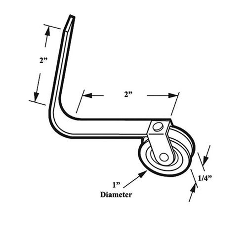 V Spring Tension Roller Assembly with 1 Inch Steel Wheel for Sliding Screen Door - V Spring Tension Roller Assembly with 1 Inch Steel Wheel for Sliding Screen Door