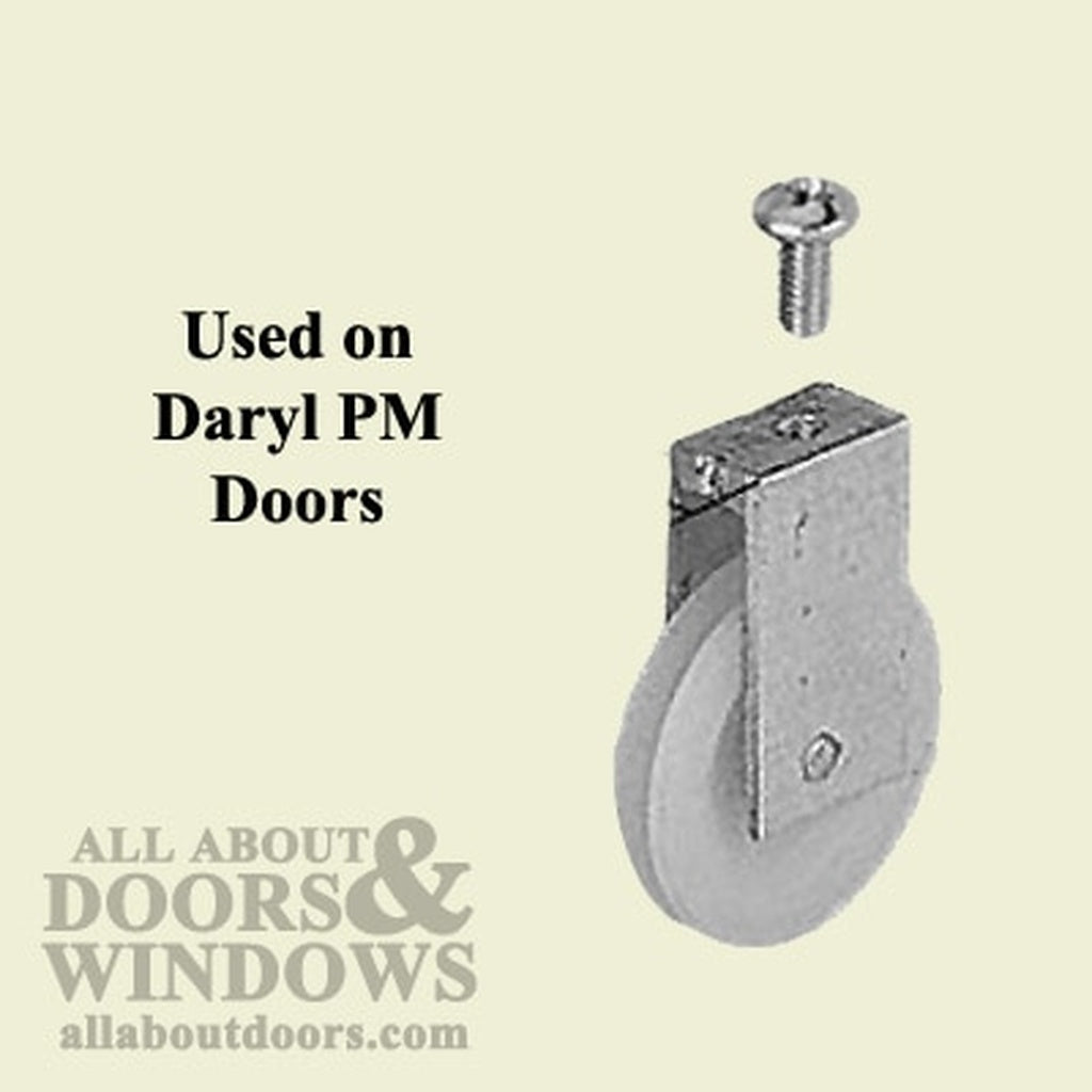 Roller Assembly with 1-1/4 Inch Nylon Wheel for Sliding Screen Door - Roller Assembly with 1-1/4 Inch Nylon Wheel for Sliding Screen Door