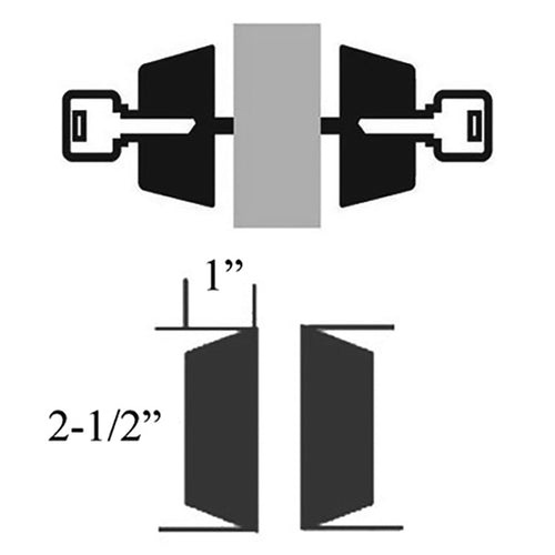 Weslock Deadbolt - 372-6 Double Cylinder - Bright Chrome - Weslock Deadbolt - 372-6 Double Cylinder - Bright Chrome