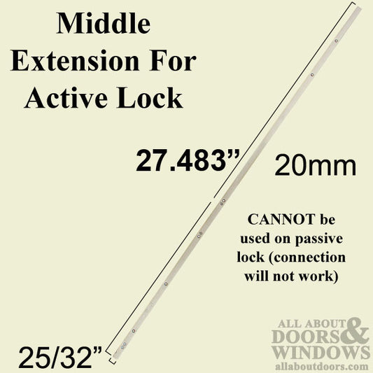 Amesbury P2000 Active Upper Shootbolt Assembly for Doors 69 Inch and Under