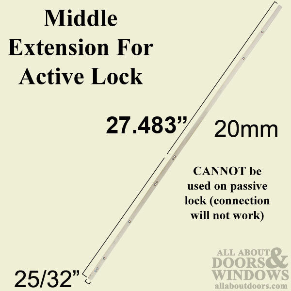 Amesbury P2000 Active Upper Shootbolt Assembly for Doors 69 Inch and Under - Amesbury P2000 Active Upper Shootbolt Assembly for Doors 69 Inch and Under