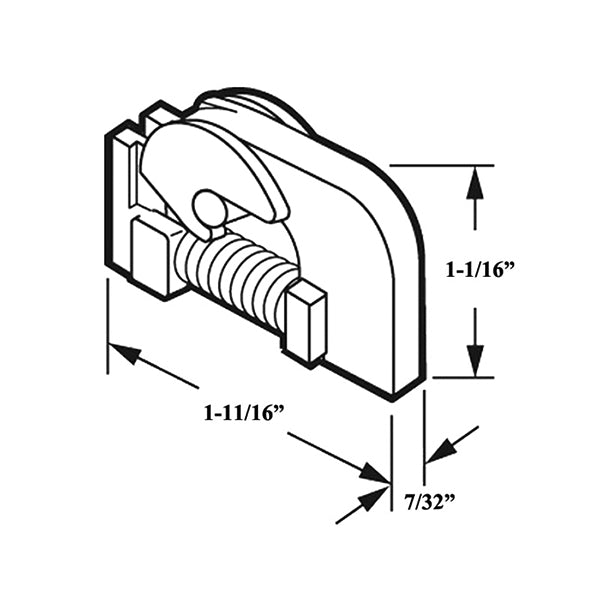DISCONTINUED Top Nylon Guide for Sliding Screen Door - DISCONTINUED Top Nylon Guide for Sliding Screen Door