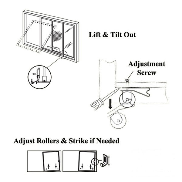M-Spring Tension Roller with 1 Inch Steel Wheel for Sliding Screen Door - M-Spring Tension Roller with 1 Inch Steel Wheel for Sliding Screen Door