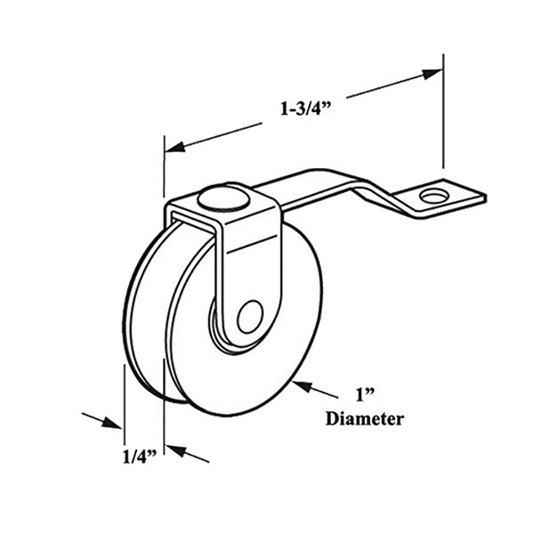 Spring Tension Roller Assembly with 1 Inch Nylon Wheel for Sliding Screen Door - Spring Tension Roller Assembly with 1 Inch Nylon Wheel for Sliding Screen Door