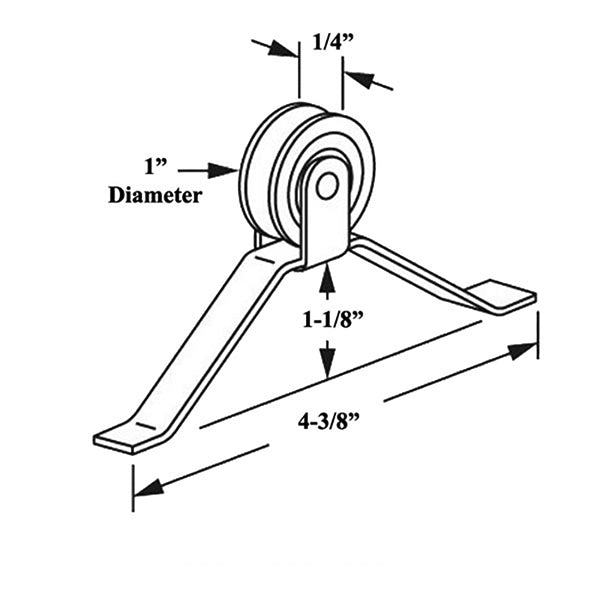 Center Mount Spring Tension Roller Assembly with 1 Inch Nylon Wheel for Sliding Screen Door - Center Mount Spring Tension Roller Assembly with 1 Inch Nylon Wheel for Sliding Screen Door