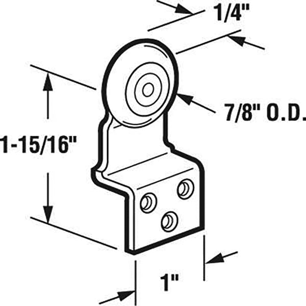 Top Hung Roller Assembly with 7/8 Inch Nylon Wheel for Sliding Screen Door - Top Hung Roller Assembly with 7/8 Inch Nylon Wheel for Sliding Screen Door