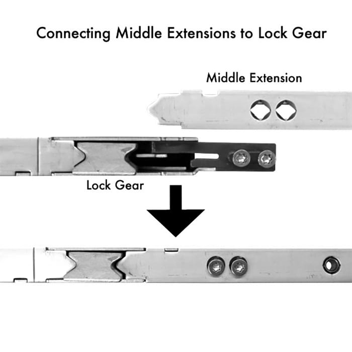 16mm P2000 Active Upper Assembly (27.483 Length), Doors Less than 69 - 16mm P2000 Active Upper Assembly (27.483 Length), Doors Less than 69