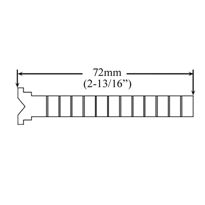 G-U / Ferco 72mm Length Tailpiece - Thumb-turn Side - G-U / Ferco 72mm Length Tailpiece - Thumb-turn Side