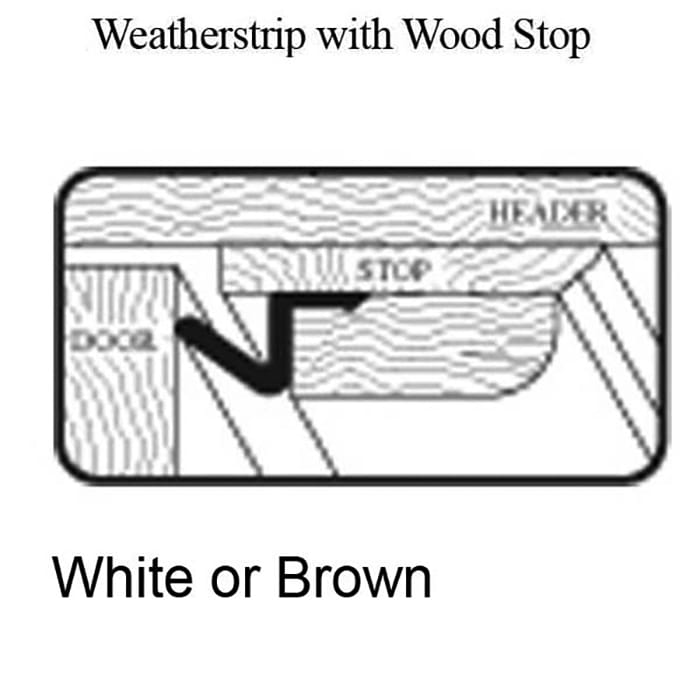 Weatherstrip, Q-Lon with Primed Wood Stop, 36 x 84 - Weatherstrip, Q-Lon with Primed Wood Stop, 36 x 84