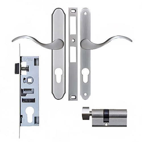 Storm Door Complete Mortise Lock and Handle with 0.875 Inch Backset - Storm Door Complete Mortise Lock and Handle with 0.875 Inch Backset