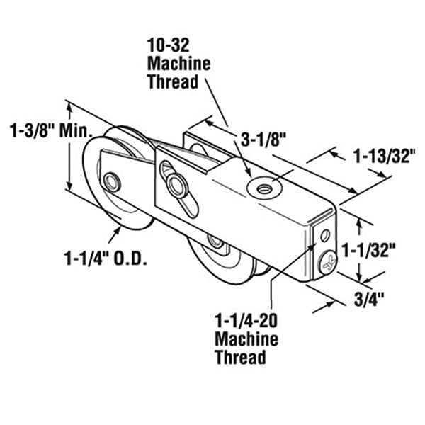 Sliding Patio Door Tandem Roller Steel Ball Bearing Sliding Door Two Wheel Door Roller 1.25 Inch Steel Wheel - Sliding Patio Door Tandem Roller Steel Ball Bearing Sliding Door Two Wheel Door Roller 1.25 Inch Steel Wheel