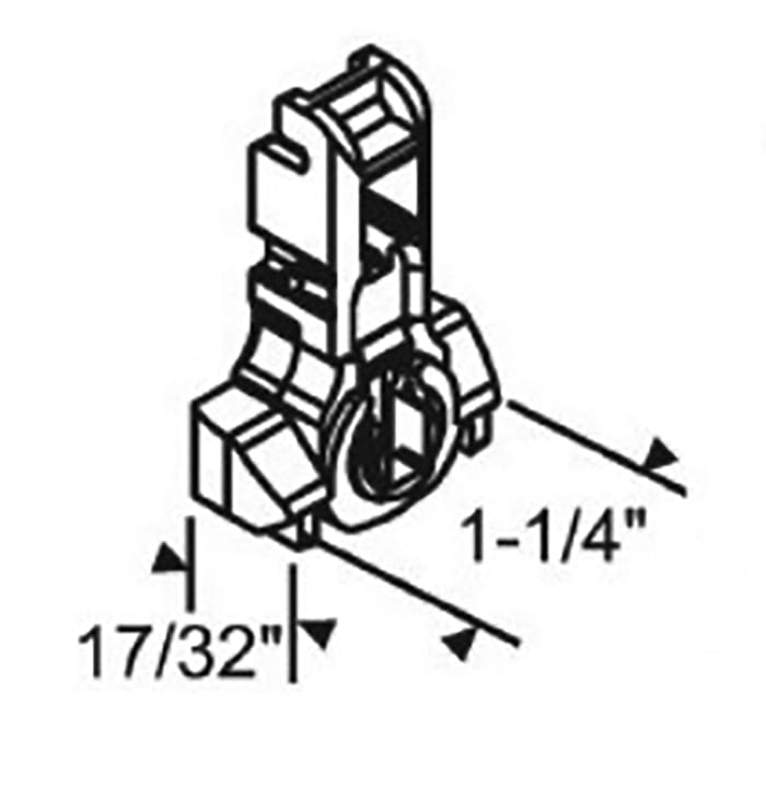 Tilt shoe, 1-1/4 x 17/32  Tan Puck, Open Cam, Inverted Channel Balance - N - Tilt shoe, 1-1/4 x 17/32  Tan Puck, Open Cam, Inverted Channel Balance - N
