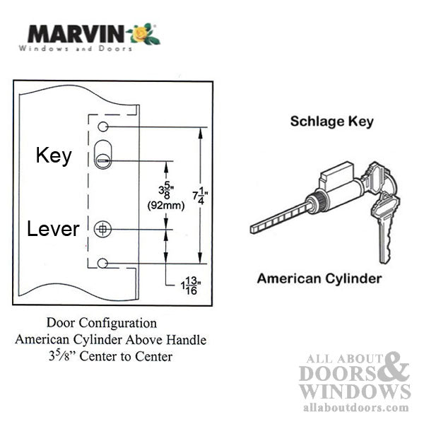 Marvin Active Keyed Handle Set Trimset with interior thumbturn - Satin Taupe - Marvin Active Keyed Handle Set Trimset with interior thumbturn - Satin Taupe