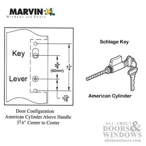 Marvin Active Keyed Handle Set Trimset with interior thumbturn - Satin Taupe - Marvin Active Keyed Handle Set Trimset with interior thumbturn - Satin Taupe