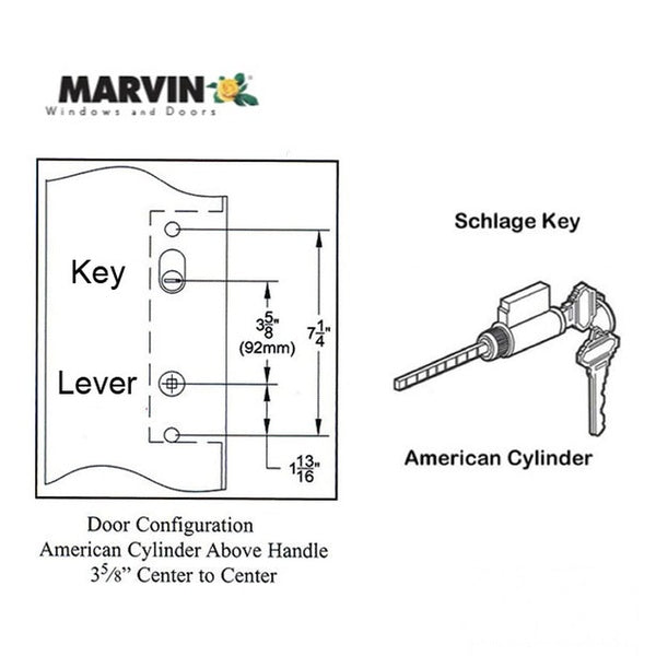 Marvin Active Keyed Handle Set Trimset with interior thumbturn - Satin Taupe - Marvin Active Keyed Handle Set Trimset with interior thumbturn - Satin Taupe