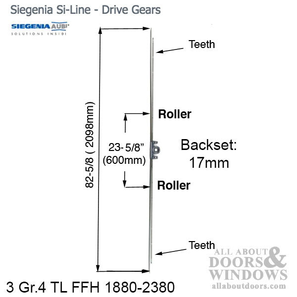 Siegenia Lift and Slide 17mm Patio Door Hardware - Siegenia Lift and Slide 17mm Patio Door Hardware