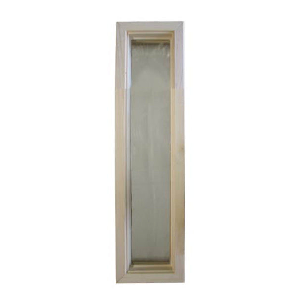 Wood Frame Door Lite with Single Pane Tempered Glass 4 Inch x 24 Inch - Wood Frame Door Lite with Single Pane Tempered Glass 4 Inch x 24 Inch