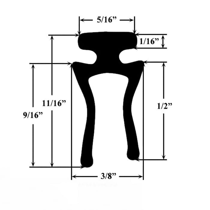 Larson Double Sweep Expander for Storm Door - Black Draft Stopper - Larson Double Sweep Expander for Storm Door - Black Draft Stopper