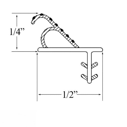 Marvin Casemaster Casement Window sash, V195 Flex-Leg Weatherstrip. 72