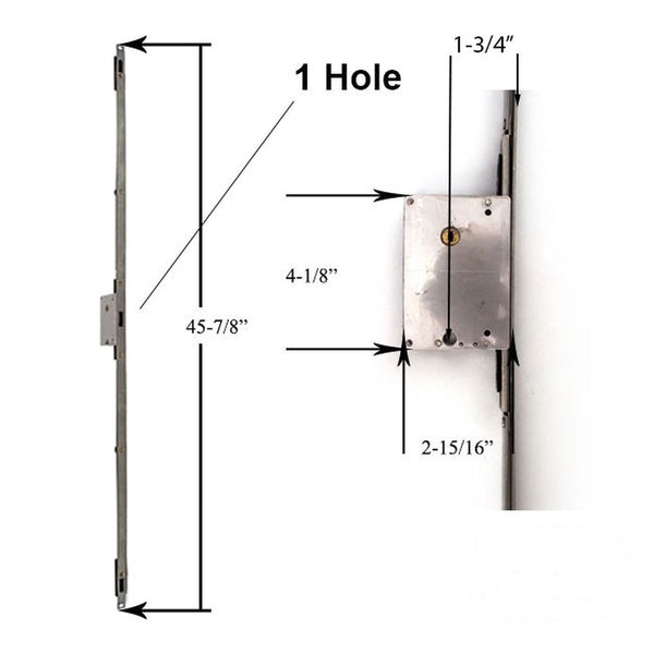 Center Lock Assembly for 3 point Sliding door  lock XM-50 - Center Lock Assembly for 3 point Sliding door  lock XM-50