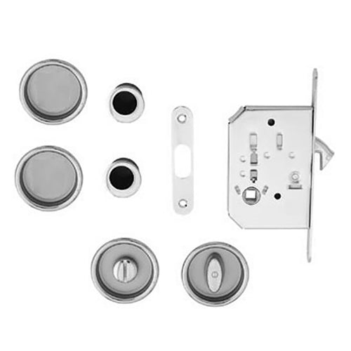 Hoppe HBL M492 Privacy sliding Pocket Door - Brushed/Satin Nickel - Hoppe HBL M492 Privacy sliding Pocket Door - Brushed/Satin Nickel