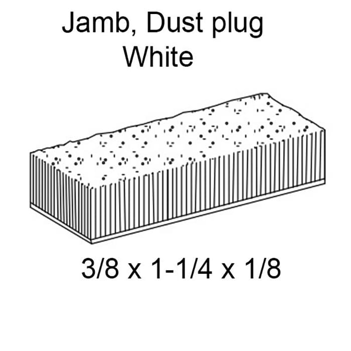 Marvin Single & E-Z Tilt Double Hung, Tilt Pac Fuzzy Weatherstrip - White - Marvin Single & E-Z Tilt Double Hung, Tilt Pac Fuzzy Weatherstrip - White