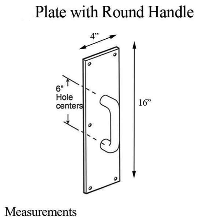 4 x 16 Pull Plate with Round Pull Handle - 4 x 16 Pull Plate with Round Pull Handle