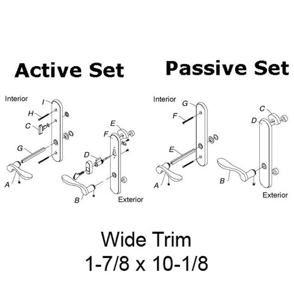 Marvin Active Keyed Trimset with interior thumbturn - PVD Brass - Marvin Active Keyed Trimset with interior thumbturn - PVD Brass