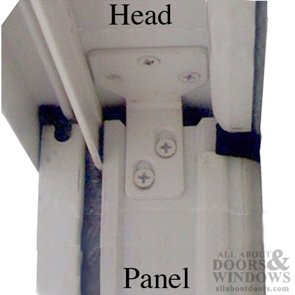 Non-Handed Stationary Panel Bracket Clip for Frenchwood Gliding Patio Door - White - Non-Handed Stationary Panel Bracket Clip for Frenchwood Gliding Patio Door - White