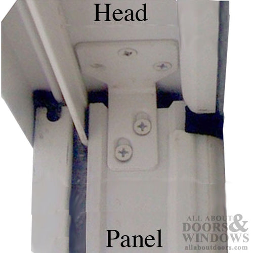 Non-Handed Stationary Panel Bracket Clip for Frenchwood Gliding Patio Door - White - Non-Handed Stationary Panel Bracket Clip for Frenchwood Gliding Patio Door - White