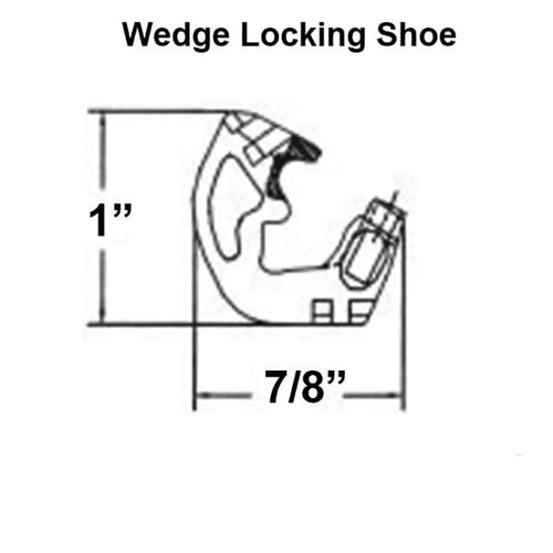 1/2 inch tilt channel balance (5/8 x 9/16) with Small Wedgelock Shoe - 1/2 inch tilt channel balance (5/8 x 9/16) with Small Wedgelock Shoe
