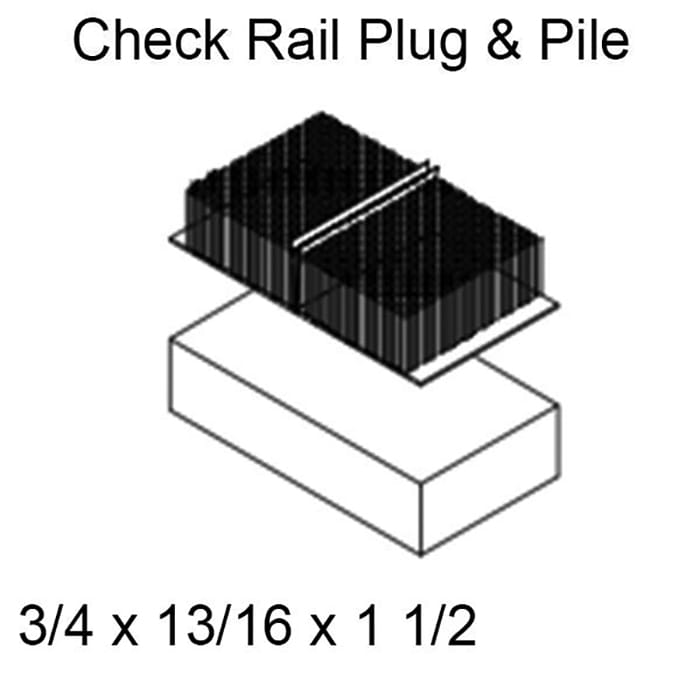 Marvin Single & Double Hung Check Rail Pile Weatherstrip V196 - Beige - Marvin Single & Double Hung Check Rail Pile Weatherstrip V196 - Beige