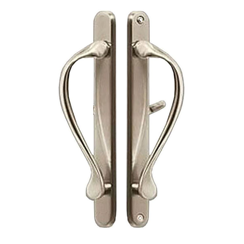 Marvin Active Non-Keyed, Narrow Sliding Door Handle, Center Thumb - Satin Nickel - Marvin Active Non-Keyed, Narrow Sliding Door Handle, Center Thumb - Satin Nickel