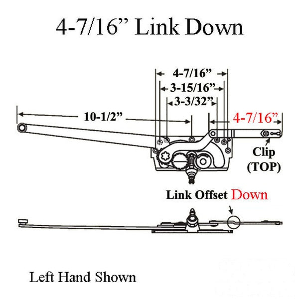 Casement Operator Truth EntryGard, Left Hand, Offset down Link # 20810 - Casement Operator Truth EntryGard, Left Hand, Offset down Link # 20810