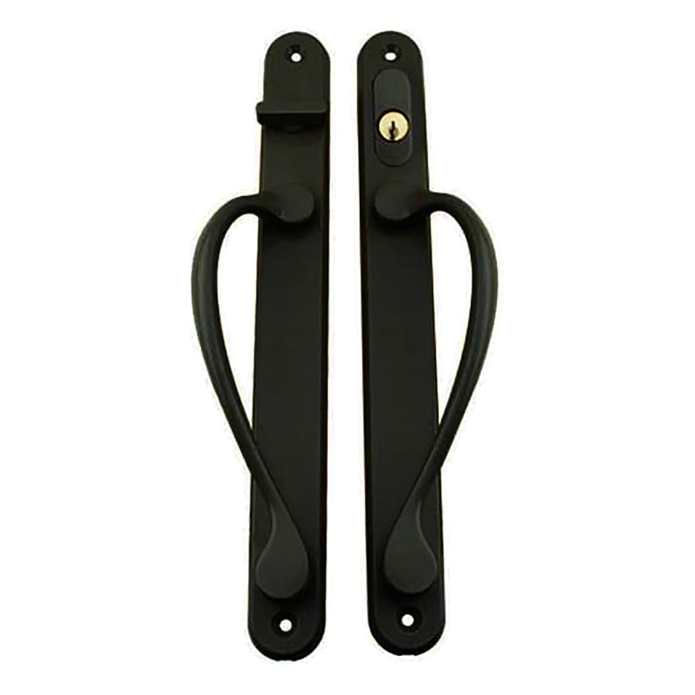 Marvin Narrow Traditional, Keyed Sliding Patio Door Handle - Matte Black - Marvin Narrow Traditional, Keyed Sliding Patio Door Handle - Matte Black