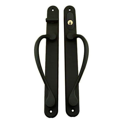 Marvin Narrow Traditional, Keyed Sliding Patio Door Handle - Matte Black - Marvin Narrow Traditional, Keyed Sliding Patio Door Handle - Matte Black