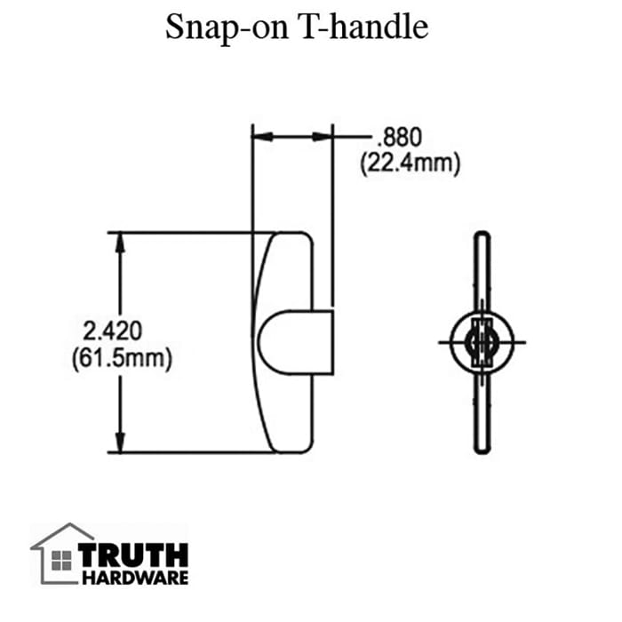 Truth Window Handle 11573 T-Shape Window Crank Snap on Handle 11/32 Spline Window Crank Handle - Truth Window Handle 11573 T-Shape Window Crank Snap on Handle 11/32 Spline Window Crank Handle