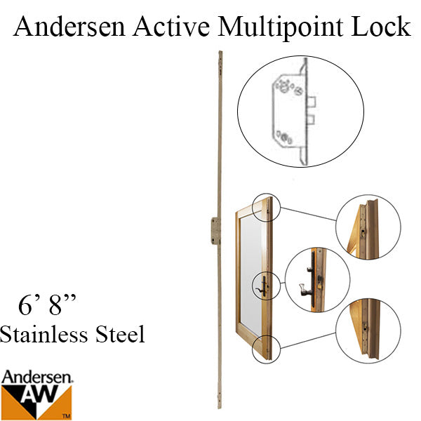 Andersen Active 6- 8 Multipoint Lock 76-1/2 Door Frenchwood Hinged Door - Andersen Active 6- 8 Multipoint Lock 76-1/2 Door Frenchwood Hinged Door