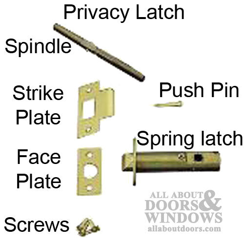 Privacy Spring Latch, 28° rotation  2-3/4 backset - No Faceplate - Privacy Spring Latch, 28° rotation  2-3/4 backset - No Faceplate