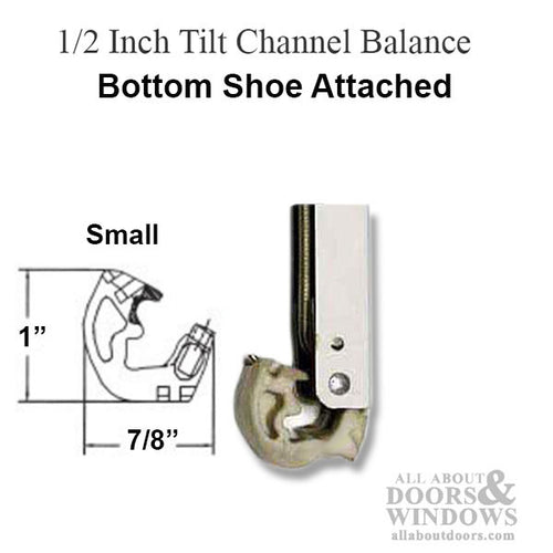1/2 inch tilt channel balance (5/8 x 9/16) with Small Wedgelock Shoe - 1/2 inch tilt channel balance (5/8 x 9/16) with Small Wedgelock Shoe