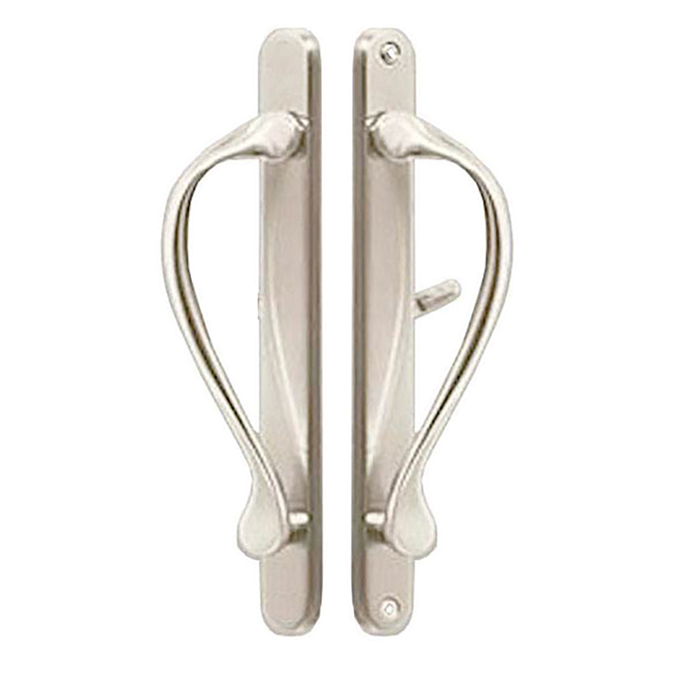 Marvin Active Non-Keyed, Narrow Sliding Door Handle, Center Thumb - Satin Chrome - Marvin Active Non-Keyed, Narrow Sliding Door Handle, Center Thumb - Satin Chrome