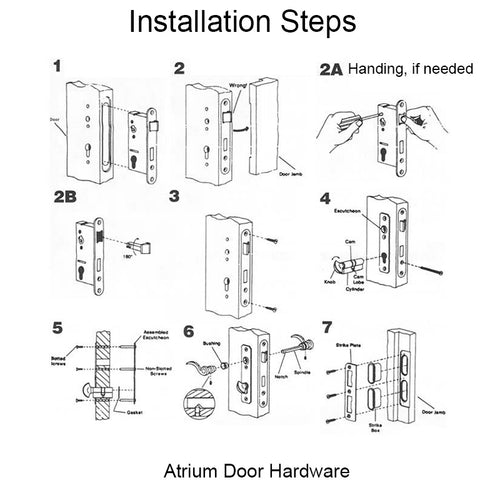 Atrium Door Hardware Lever Set Mortise Lock Keyed Thumb Turn Choose Color - Atrium Door Hardware Lever Set Mortise Lock Keyed Thumb Turn Choose Color