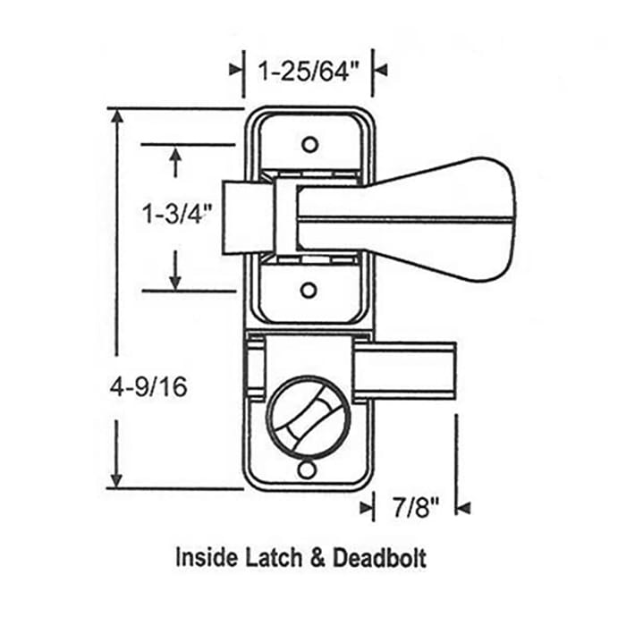 Larson Magna-Core Storm Door Lever Handle Set with Deadbolt - Larson Magna-Core Storm Door Lever Handle Set with Deadbolt