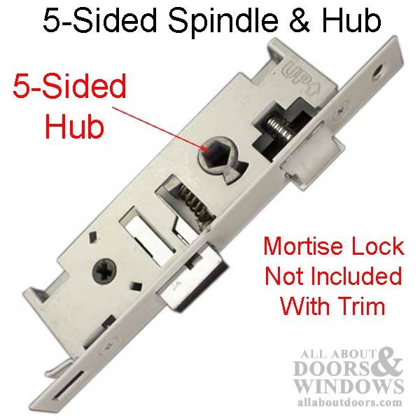 Larson QuickFit Storm Door Handle for 5 Sided Spindle Mortise - American Cylinder - Larson QuickFit Storm Door Handle for 5 Sided Spindle Mortise - American Cylinder