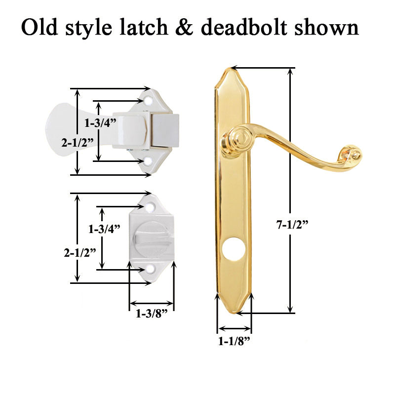 Larson Surface Mount Keyed Handle Set with Deadbolt - Choose Option - Larson Surface Mount Keyed Handle Set with Deadbolt - Choose Option