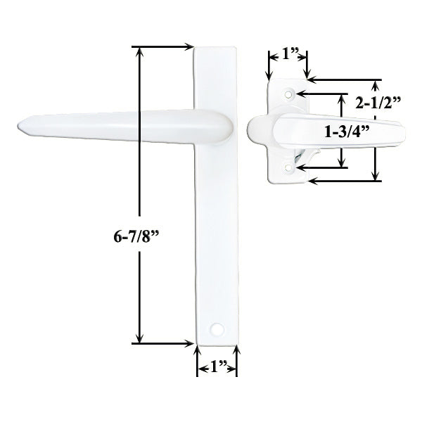 Surface Mount Handle with Night Lock, Storm Door Hardware Kit - Surface Mount Handle with Night Lock, Storm Door Hardware Kit