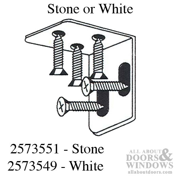 3 Hole Stationary Top Panel Top Bracket - Stone - 3 Hole Stationary Top Panel Top Bracket - Stone
