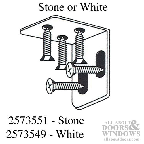 3 Hole Stationary Top Panel Top Bracket - Stone - 3 Hole Stationary Top Panel Top Bracket - Stone